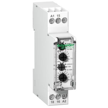 Relé temporizador de intermitencias; acti9 irtl; 1c/a; 24 v dc - 240 v ac;