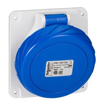 Base empotrar inclinada 16a 2p+tt 200-250v ip44