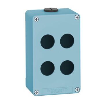 Caja metálica ip65 4 taladro diámetro 22,2 profundidad 74,5mm azul