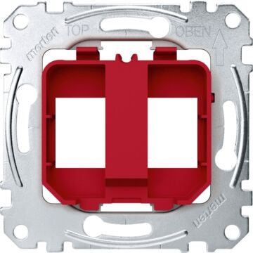 Placa soporte para conector modular jack, rojo