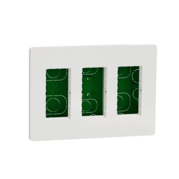 New unica system+ - puesto de trabajo - 3 columnas - empotrar - polar
