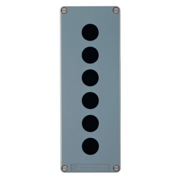 Caja metálica ip65 6 taladro diámetro 22,2 profundidad 74,5mm azul