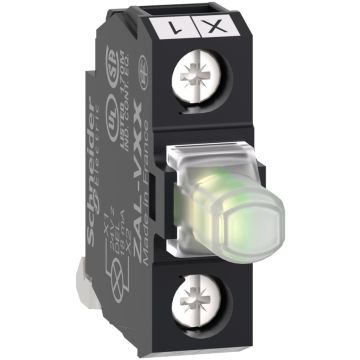 Bloque luminoso, harmony xald, xalk, blanco, para cabeza de 22mm, led universal, montaje en la parte posterior de la caja, 230...240v ac