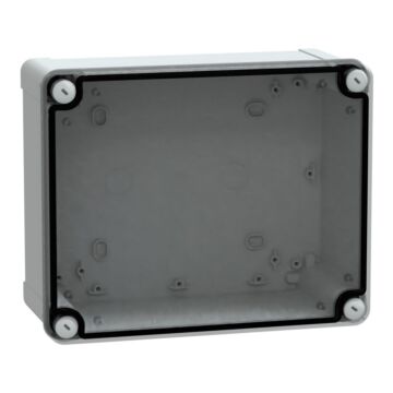 Pc box ip66 ik08 ral7035 int.h225w175d100 ext.h241w191d128 transp.cover h20