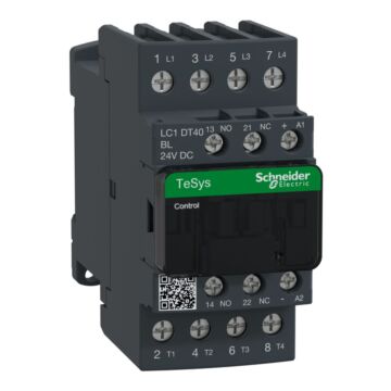Contactor tesys d - 4p(4 na) - ac-1 - <= 440 v 40 a - 24 v cc baixo cons bob