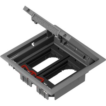 Optiline 45 - caja de suelo para 2 módulos dobles