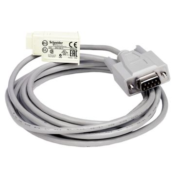 Cable de conexión pc sub-d de 9 pins - para relé programable zelio logic - 3 m