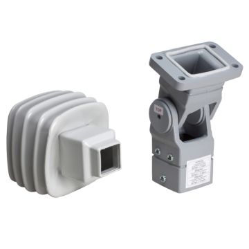 Articulated fixing, square 80 mm, cast steel ral 7040. for s3cm hmi encl.