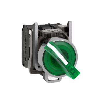 Selector luminoso led 230v na+nc verde