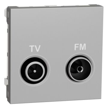New unica toma tv-fm derivacion unica aluminio