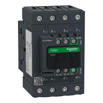 Contactor tesys d 4p 80a ac-1 up to 440v bobina 24-60v ac/dc everlink