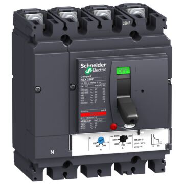 Unidad de control magnetotérmico nsx250f tm200d 4p 4r