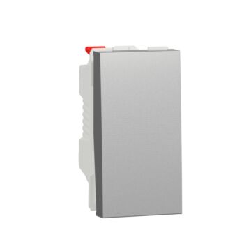 New unica pulsador 1 mod aluminio