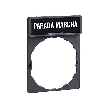 Porta etiqueta c/etiqueta  parada-marcha