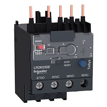Relé térmico - tesys lr2k – 3p 1,8...2,6a - classe 10a