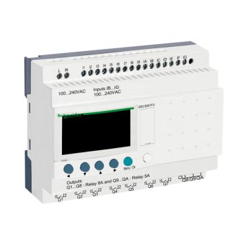 Zelio logic - relé programable modular zelio logic - 26 e s - 100..240 v ca - reloj - pantalla