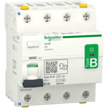 Acti9 iid - disyuntor de corriente residual - 4p - 63a - 300ma - tipo b-si