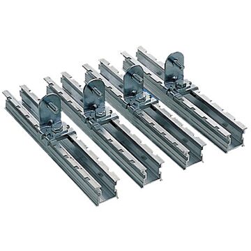 4 soportes desplazables con abrazaderas para placa de montaje, pla l420 mm