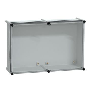 Pls box, polyester rear, transparent pc cover ip65 36x54x18cm ((*))