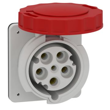 Pratika industrial socket - 63 a - 3p + n + e - 380...415 v ac - ip67