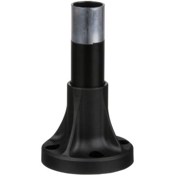 Harmony xvb - base de fijación para la columna luminosa modular, plástico, ø70, tubo con soporte de aluminio negro de 80mm  + placa de fijación negra