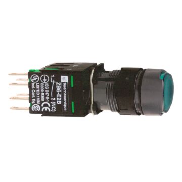 Pulsador luminoso circular verde ø 16 - pulsar-pulsar - 1na - 24v