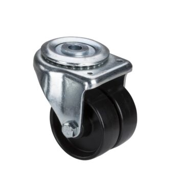 4 enclosure casters double roller - maximum load: 160kg per caster - 92 mm