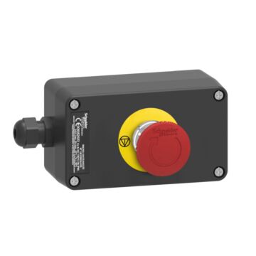 Estación de control - xaw-g - plástico - 1 nc + 1 nc - rojo - parada de emergencia