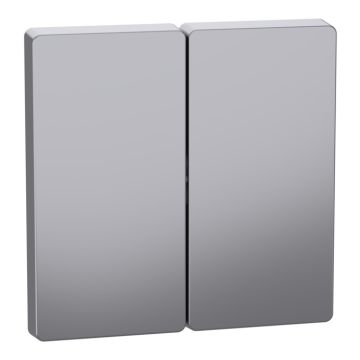 Tecla doble d-life aluminio