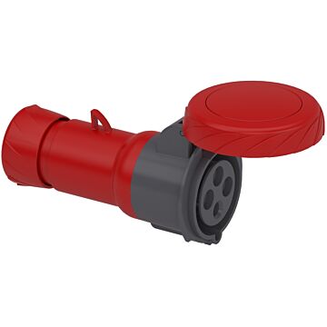 Pratika wander socket - straight - 32 a - 3p + e - 380...415 v ac - ip67