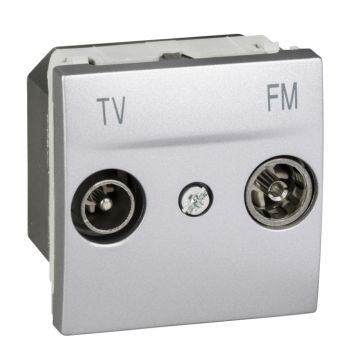 Toma tv/fm unica aluminio s.unica top