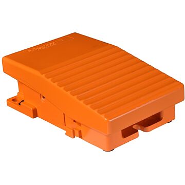 Interruptor de pedal único xpe-r – sin tapa – metálico – naranja - 1nc+1no
