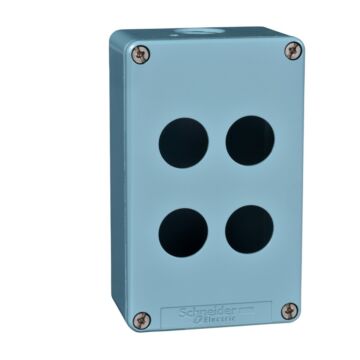 Caja metálica ip65 4 taladros diámetro 22,2 profundidad 49mm azul