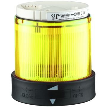 Unidad iluminada - luz intermitente - amarilla  - 24 v ca cc
