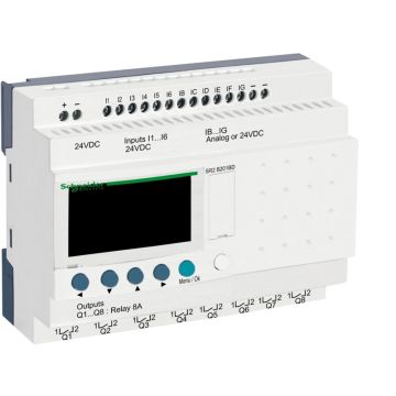 Zelio logic - relé programable compacto zelio logic - 20 e s - 24 v cc - reloj - pantalla