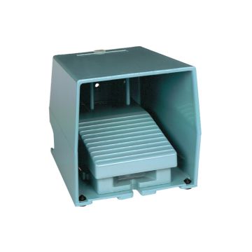 Preventa xpe - interruptor de pedal único xpe-m – con tapa – metálico - azul - 1nc+1no