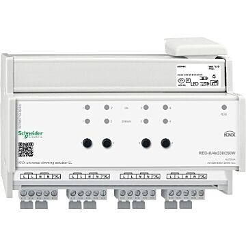 Knx - actuador de regulación universal carril din 4 caneles 230 v 250 w