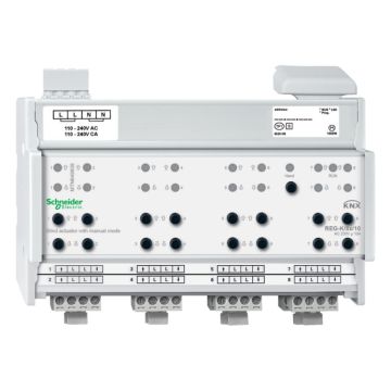 Knx - actuador de persiana carril din 8 canales 230 v 10 a con acc. manual