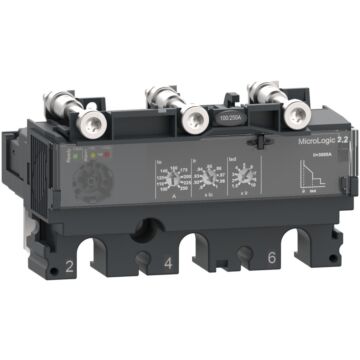 Unidad de control compact nsx250 ac 3p3r 250a micrologic 2.2