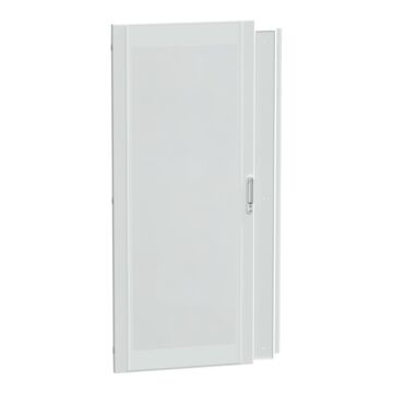 Puerta transparente, prismaset p, ip30, 800mm (an.) x 2.000mm (alt.), 36 módulos, blanca, ral 9003