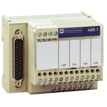 Subbase de conexión abe7 - para la distribución de 4 canales analógicos protegidos