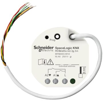 Knx - actuador empotrar binario/persianas  2 salida 16a - 3 entradas