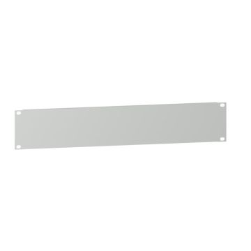 Actassi - 19 plain plate - 2u - steel - ral7035 - 15/10mm