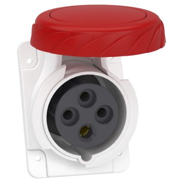 Clavija de panel angulada pk patrika conexión 16 a ip67 380 v 3p+t 50-60 hz