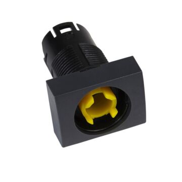 Cabeza selector luminoso diámetro 16 con 3 fijas rectangular sin maneta