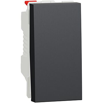 New unica pulsador 1 mod antracita