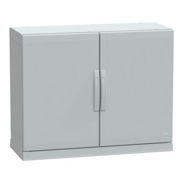 Floor standing encl.polyester vers.plaz w/plinth open bottom 750x1000x420 ip54