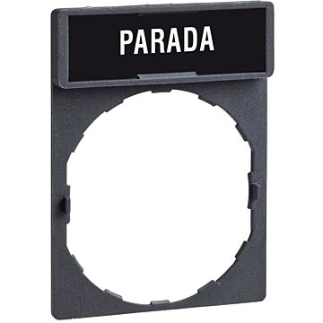 Porta etiqueta c/etiqueta  parada