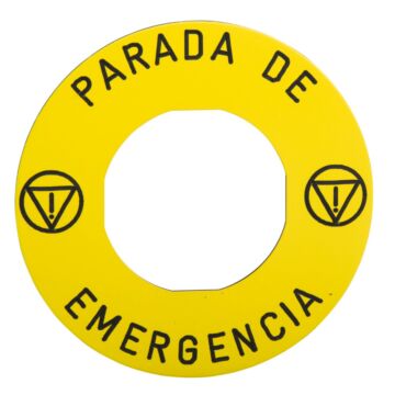 Etiqueta parada emergencia para kit