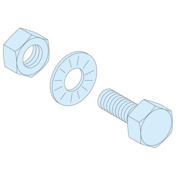 Juego 20 tornillos m6x20 + 20 tuercas + arandelas